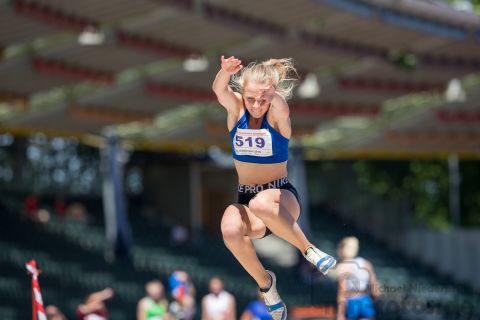 Veronique Quednau (LG Unterlue?Fa?bergOldendorf); NLV+BLV Meisterschaften am 23.06.2019 im Jahnstadion, Goettingen (Niedersachsen), Foto: Michael Niederpruem