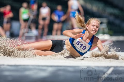Veronique Quednau (LG Unterlue?Fa?bergOldendorf); NLV+BLV Meisterschaften am 23.06.2019 im Jahnstadion, Goettingen (Niedersachsen), Foto: Michael Niederpruem