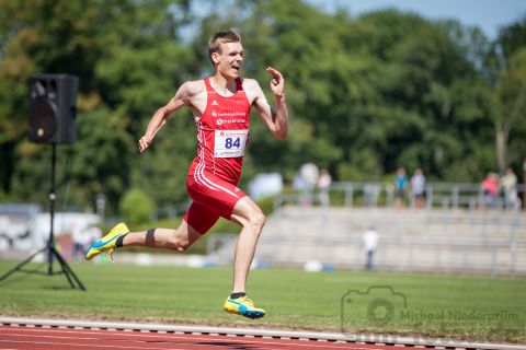 Jonas Gillner (LG Braunschweig); NLV+BLV Meisterschaften am 23.06.2019 im Jahnstadion, Goettingen (Niedersachsen), Foto: Michael Niederpruem