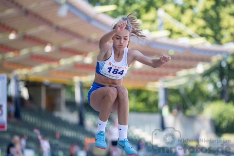 Melina Schroeder (Garbsener SC); NLV+BLV Meisterschaften am 23.06.2019 im Jahnstadion, Goettingen (Niedersachsen), Foto: Michael Niederpruem