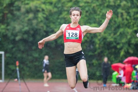 Anne Berger (VfL Gladbeck 1921); NRW Mehrkampfmeisterschaften U20/U18/U16 am 14.07.2019 im Stadion Schulzentrum Süd, Bad Oeynhausen (Nordrhein-Westfalen)