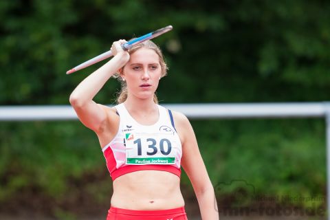 Pauline Jockweg (Weseler TV); NRW Mehrkampfmeisterschaften U20/U18/U16 am 14.07.2019 im Stadion Schulzentrum Süd, Bad Oeynhausen (Nordrhein-Westfalen)
