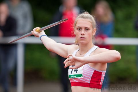 Lea Laux (LG Olympia Dortmund); NRW Mehrkampfmeisterschaften U20/U18/U16 am 14.07.2019 im Stadion Schulzentrum Süd, Bad Oeynhausen (Nordrhein-Westfalen)