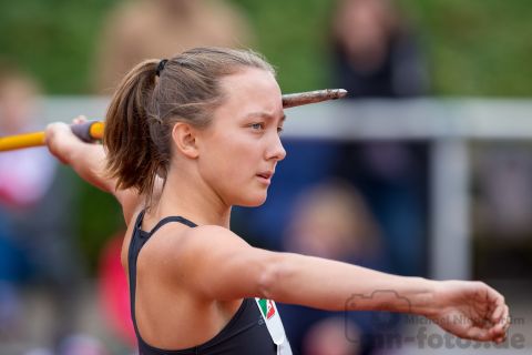 Kira Pauer (LG Buende/Loehne); NRW Mehrkampfmeisterschaften U20/U18/U16 am 14.07.2019 im Stadion Schulzentrum Süd, Bad Oeynhausen (Nordrhein-Westfalen)