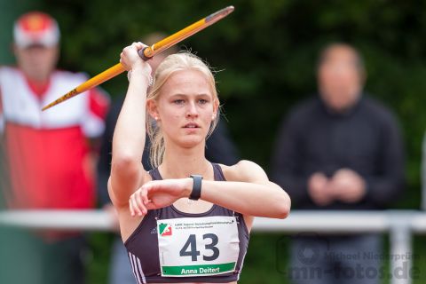 Anna Deitert (LG Buende/Loehne); NRW Mehrkampfmeisterschaften U20/U18/U16 am 14.07.2019 im Stadion Schulzentrum Süd, Bad Oeynhausen (Nordrhein-Westfalen)