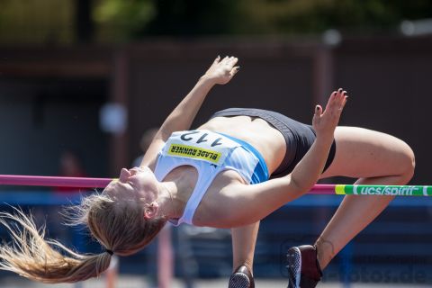 Katharina Meister (Nr. 112, Ludwigsfelder Leichtathleten); Norddeutsche Meisterschaften am 20.07.2019 im Erika-Fisch-Stadion, Hannover (Niedersachsen)