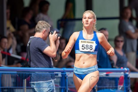 Lara Siemer (Nr. 588, Rukeli Trollmann e. V.); Norddeutsche Meisterschaften am 20.07.2019 im Erika-Fisch-Stadion, Hannover (Niedersachsen)