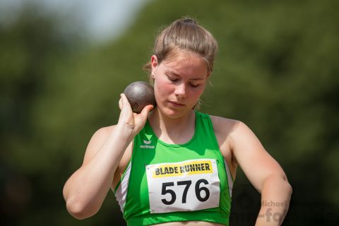 Laura Sinnigen (Nr. 576, LG Papenburg/Aschendorf); Norddeutsche Meisterschaften am 20.07.2019 im Erika-Fisch-Stadion, Hannover (Niedersachsen)