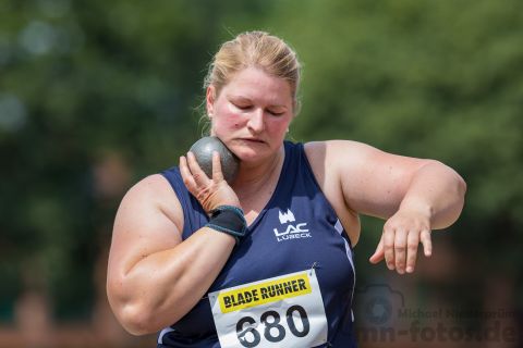 Mareike Becker (Nr. 680, Leichtathletik-Club Luebeck); Norddeutsche Meisterschaften am 20.07.2019 im Erika-Fisch-Stadion, Hannover (Niedersachsen)