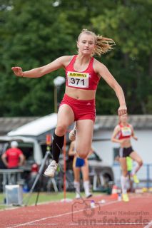 Emily Kuehn (Nr. 371, LG Braunschweig); Norddeutsche Meisterschaften am 20.07.2019 im Erika-Fisch-Stadion, Hannover (Niedersachsen)