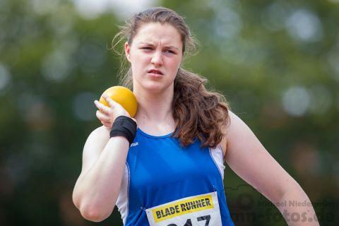 Inga Wedig (Nr. 617, LG Kreis Verden); Norddeutsche Meisterschaften am 20.07.2019 im Erika-Fisch-Stadion, Hannover (Niedersachsen)