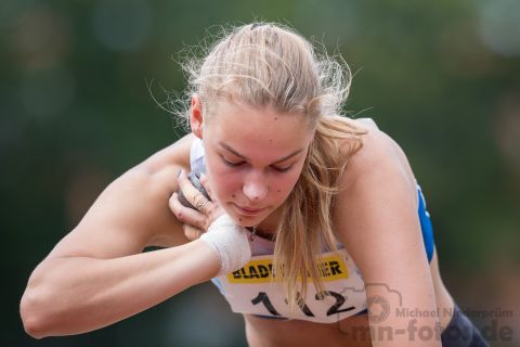 Katharina Meister (Nr. 112, Ludwigsfelder Leichtathleten); Norddeutsche Meisterschaften am 20.07.2019 im Erika-Fisch-Stadion, Hannover (Niedersachsen)