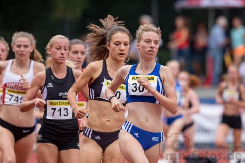 Cindy Keipke (Nr. 301, SC Neubrandenburg), Anja Krueger (Nr. 90, SCC Berlin); Norddeutsche Meisterschaften am 20.07.2019 im Erika-Fisch-Stadion, Hannover (Niedersachsen)