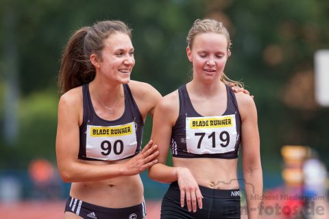 Anja Krueger (Nr. 90, SCC Berlin), Nina Gruendel (Nr. 719, Sport-Club Itzehoe); Norddeutsche Meisterschaften am 20.07.2019 im Erika-Fisch-Stadion, Hannover (Niedersachsen)