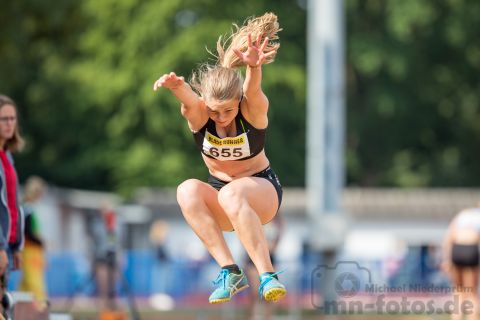 Linn Petersen-Feddersen (Nr. 655, Bredstedter TSV); Norddeutsche Meisterschaften am 21.07.2019 im Erika-Fisch-Stadion, Hannover (Niedersachsen)