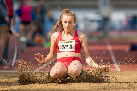 Emily Kuehn (Nr. 371, LG Braunschweig); Norddeutsche Meisterschaften am 21.07.2019 im Erika-Fisch-Stadion, Hannover (Niedersachsen)