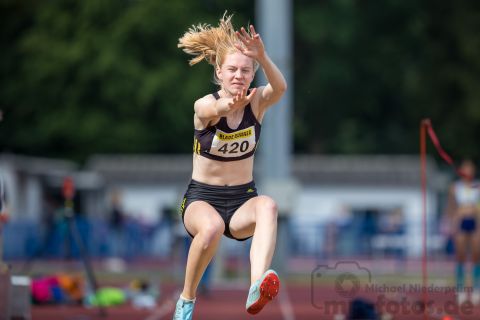 Lina Herwig (Nr. 420, LG Goettingen); Norddeutsche Meisterschaften am 21.07.2019 im Erika-Fisch-Stadion, Hannover (Niedersachsen)