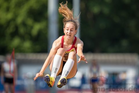 Emily Pischke (Nr. 590, TKJ Sarstedt); Norddeutsche Meisterschaften am 21.07.2019 im Erika-Fisch-Stadion, Hannover (Niedersachsen)