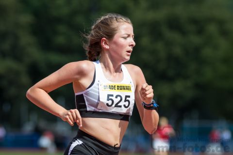 Marit Schute (Nr. 525, LAV Meppen); Norddeutsche Meisterschaften am 21.07.2019 im Erika-Fisch-Stadion, Hannover (Niedersachsen)