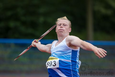 Jeremy Bruer (Nr. 593, MTV Schoeningen); Norddeutsche Meisterschaften am 21.07.2019 im Erika-Fisch-Stadion, Hannover (Niedersachsen)