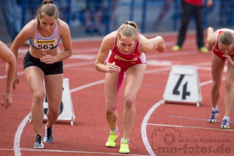 Carolin Bothe (Nr. 563, OTB Osnabrueck), Isabella Kuhn (Nr. 758, LG Nord Berlin); Norddeutsche Meisterschaften am 21.07.2019 im Erika-Fisch-Stadion, Hannover (Niedersachsen)
