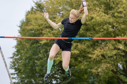 Laura Giese (Aachener TG); 21. Int. Stabhochsprungmeeting am 08.09.2019 im Jahnstadion, Beckum (Nordrhein-Westfalen), Foto: Michael Niederpruem