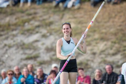 Ninon Guillon-Romarin (FRA); 21. Int. Stabhochsprungmeeting am 08.09.2019 im Jahnstadion, Beckum (Nordrhein-Westfalen), Foto: Michael Niederpruem